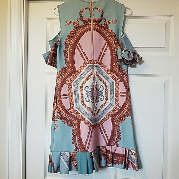 TED BAKER NORAHE VERSAILLES COLD SHOULDER DRESS - Picture 6 of 7